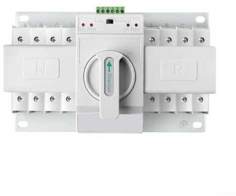 YobiLife Interruttore di trasferimento automatico, 4 poli 63A per ATS Dual Power Supply Interruttore di commutazione automatico per commutazione affidabile della fonte di alimentazione e protezione