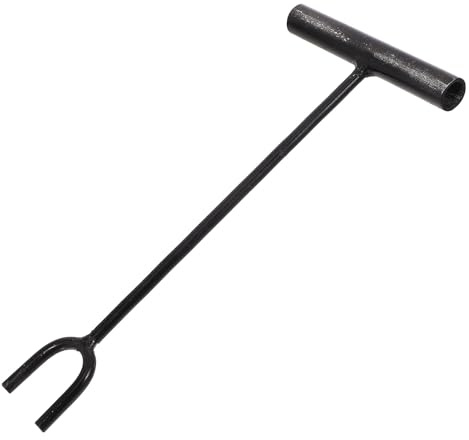 Lurrose Heizungs und Wasserabsperrwerkzeug aus Eisen mit Langem Griff und U Förmigem Haken Ventilschlüssel für Wasserzähler und Gasventile 30cm lang für Präzise Kontrolle