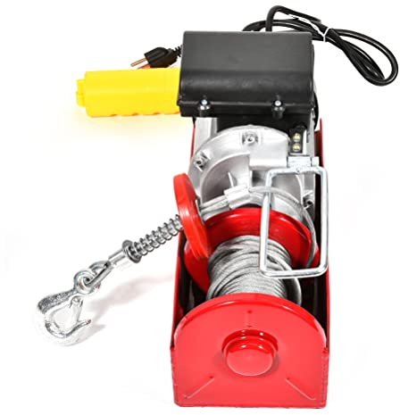 SCITOO 1500lb Overhead Electric Portable Lifting Winch for Garage Lifting