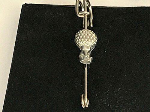 Golfboll på Tee Golf Golf Golf TG10 halsduk, brosch och kiltstift tenn 7,5 cm postad av oss presenter till alla 2016 från Derbyshire Storbritannien