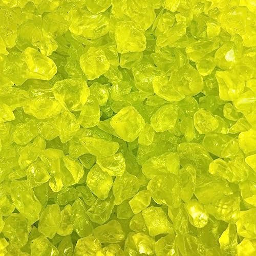 Eurosand GLASSTEINE 4-10mm. Glaskies, Dekosteine aus Glas 1 kg. Hellgrün APFELGRÜN -53