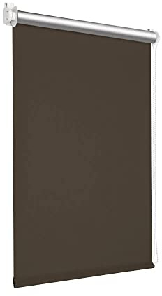 Victoria M. Tenebra Thermorollo Klemmfix Rollo, Verdunkelungsrollo, Hitzeschutz, Sichtschutz, Ohne Bohren, inkl. Montagematerial, 60 x 160 cm, Dunkelbraun