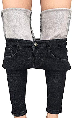 semen Womens Winter Fleece Lined Stretchy Jeggings High Waisted Skinny Jeans Yoga Denim Pants(UK 12/Tag 31)
