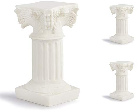 CHmiss 3 Pezzi Della Colonna Greca Decorazioni, Colonna Romana da Interno, Colonna rRomana in Resina, Statua Romana Della Colonna Greca, resina statuetta base scultura matrimonio decorazioni tavolo