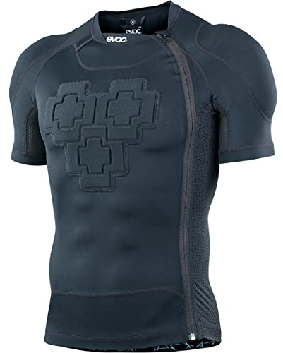 EVOC Protector Shirt Zip Protektorenshirt für Sportarten wie Ski, MTB & Snowboarding (atmungsaktive Schutzweste mit Rückenprotektor, umfassende Polsterung, Rucksackersatz, Größe: S), Schwarz