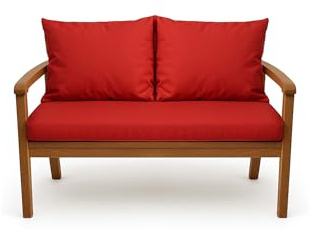 Bankauflage für Gartenbank- Polsterauflage für & Hollywoodschaukel-Gartenschaukel Kissen-hollywoodschaukel Kissen-bankkissen Outdoor (120 x 60 x 50 cm, Rot)