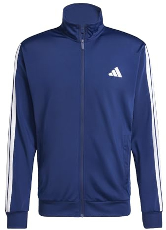adidas Uomo Sportswear Basic 3 Stripes Tricot Tracksuit, Tuta da Allenamento, Blu (Dark Blue), XXL