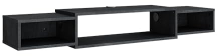 Vicco Lowboard Nordic, Black concrete, 139.7 x 20.3 cm