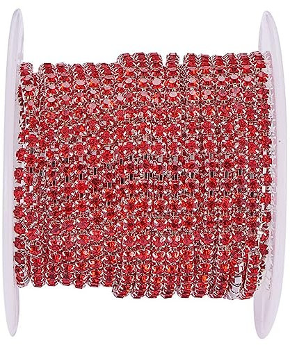 PHENOFICE Strass-krallenkette Zum Basteln Kristallkette Für Kleidung Strasskette Diy-bastelkette Strass-schließkette Für Heimwerker