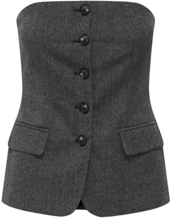 Onlmarnie S/L But Tube Top TLR, Mörkgrå melange, 42