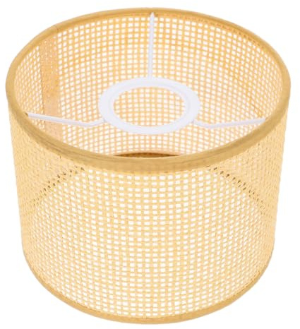 TEMPNAP Zarter Lampenschirm aus Rattan mit Weichem Lichtschutz und Schützendem Design Handgewebte Rattan Lampenabdeckung für Deckenleuchte im Natürlichen Stil