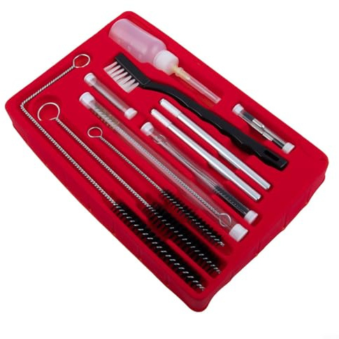 Kit d'outils de nettoyage pour aérographe et spray 22 pièces avec brosses pour modèles à alimentation par gravité, aspiration et HVLP – Kit de réparation et d'entretien détaillé pour les zones