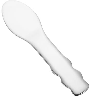 BUTIFULSIC Spatule de Beauté pour Doser Soins Argentée en Acier Inoxydable Cuillère à Crème Visage Portable et Compacte en Déplacement Votre Paquet