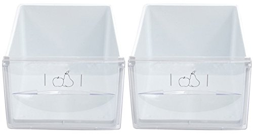 SPARES2GO Vegetable Drawer/Salad Crisper Drawer for Hotpoint Fridge Freezer (Pack of 2)