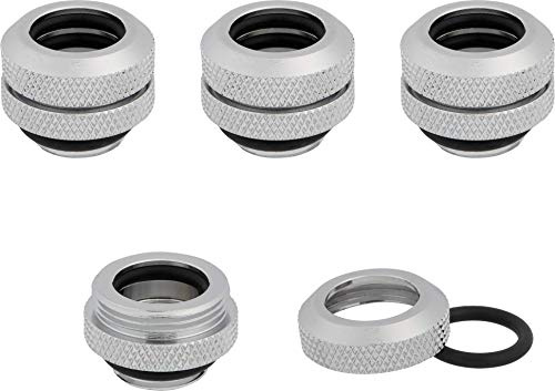 Corsair Hydro X Series XF Hardline 12mm OD Fittings Four Pack - Chrome