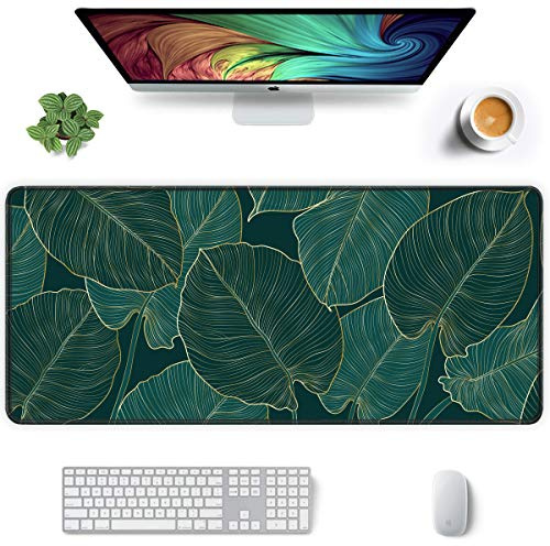 Hsurbtra Großes Mauspad, 900 x 400 mm, Gaming-Matte mit vernähtem Rand, XXL, erweitertes wasserdichtes Computertastatur-Mauspad, Laptop-Schreibtischunterlage, rutschfeste Gummibasis, Weltkarte