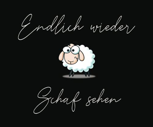 Farbwuselei Brillenputztuch Endlich Wieder Schaf sehen Tuch Reinigungstuch Brillentuch Displaytuch (Schwarz)