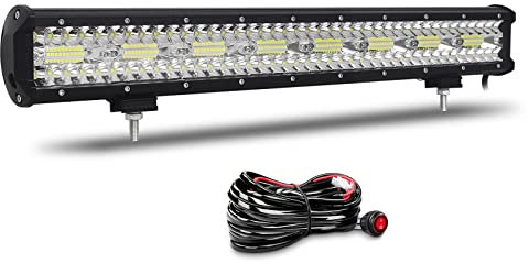 Willpower 23 Zoll 58CM 480W Led Arbeitsscheinwerfer Bar Led Scheinwerfer 12V 24V Wasserdicht Flutlicht Spot Combo Led Bar für Offroad Auto Traktor Zusatzscheinwerfer Rückfahrscheinwerfer mit Kabelbaum