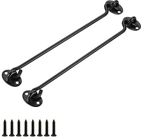 KINHARD Gancio Cabina, 2 Pezzi Gancio Finestra in Acciaio Inossidabile, Porta e Finestra Gancios 310 mm con le Viti, può Essere Usato in Della Cabina, Della Porta e Serratura