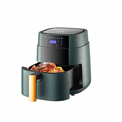 FHKBB Friteuse à air Domestique, Four électrique sans Huile, Four électrique de Grande capacité, mijoteuse, Cuisson au Four, Panier antiadhésif (Color : Green)