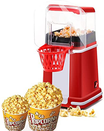 Maker De Palomitas De Maíz 1400W, Air Calientes Popper De Aire Caliente Home 2 Minutos Popping Rápido, Saludable Y Sin Aceite, Sin Grasa, Para Niños, Fiesta, Noche De Cine, Navidad, Cumpleaños