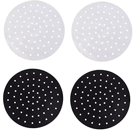 Cabilock 4stücke Steamer Matten Für Air Fryer Hochtemperaturbeständige Wiederverwendbare Teflonmatten Rund Für Gleichmäßige Hitzeverteilung Und Einfache
