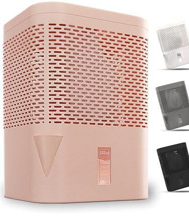 BonAura AirOne - Deumidificatore in granuli da 680 g, colore rosa antico, deumidificatore per cucina, bagno, contenitore di raccolta da 1 l, funzionamento senza potenza, qualità tedesca, fino a 55 m3