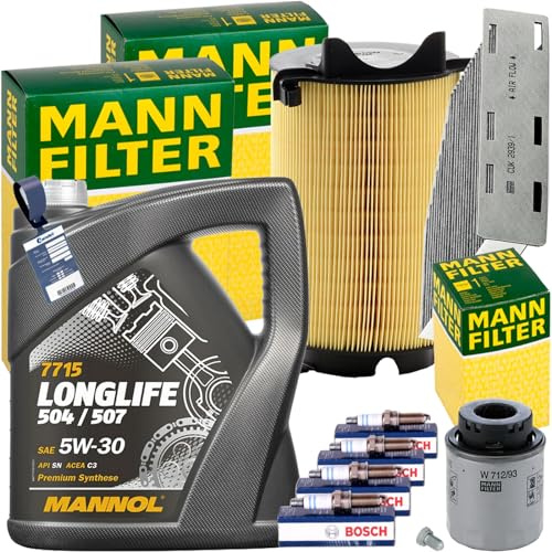 Mann Inspektionspaket+5L Mannol 504 5W-30 Öl