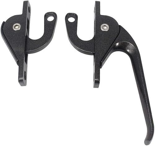 Poignée de fenêtre verrouillable, poignées de porte et de fenêtre en alliage d'aluminium, poignée de bielle haut et bas, poignée de liaison for portes et fenêtres (couleur : or, taille : B) (couleur :