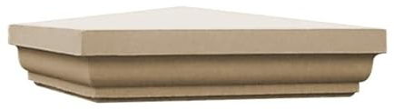 Fluted Pier Cap 490mm x 490mm, Cast Stone Garden Ornament, 3 Colours: Buff, Natural Portland, Charcoal (Buff)