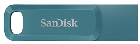 SANDISK Ultra Dual Drive Go 512 GB USB Type-C & Type-A (Android Smartphone Speicher, USB Type-C & Type-A-Anschluss, 400 MB/s Lesen, Nutzung als Schlüsselanhänger möglich) Navagio Bay