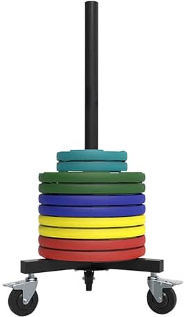 Hantelscheibenständer 1/2-Zoll-Olympia-Hantelscheiben-Aufbewahrung, stapelbarer, tragbarer Bumper-Plattenhalter für Männer-Frauen-Fitness, Krafttraining, vertikaler Hantelbaum für Stapelplatten(1.9in-