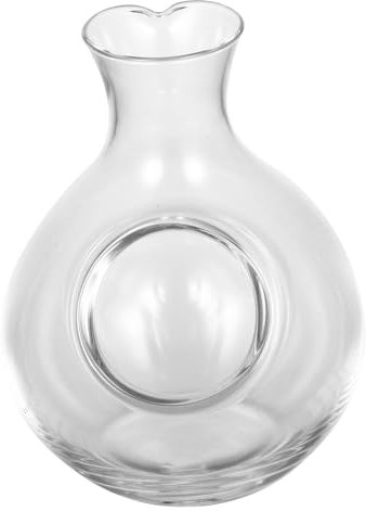 TIDTALEO Decantador De Vino De Estilo Japonés De 300 Ml, Vidrio Delicado Transparente, Diseño Inclinado, Dispensador De Brandy Para Uso Hogar y Eventos, Portavasos Incluido