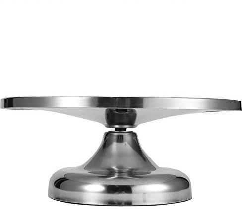 Decorazione Torta Girevole, Base in Acciaio Inossidabile 304 Piatto Girevole e Accessorio per Cottura in Forniture per Cupcake Rotonde da 30 Cm e 12 Pollici