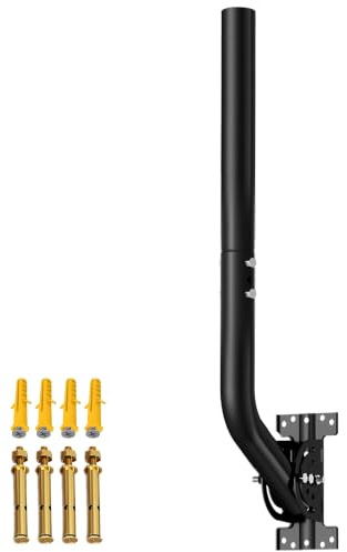Universeller Satellitenschüssel Sat Wandhalterung, Ø35mm x L 71cm Antennenmast für Fernseh-, Satelliten-, Radio- und WLAN-Antennen