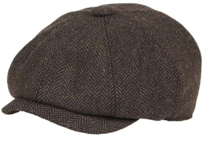 YAMEE Gorra de Beret Infantil de Mezcla de Lana,Boina Clásico y Retro para Niños,Gorra Plana Transpirable,Sombrero de Sol para Otoño y Primavera para Niños