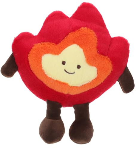 Supvox Peluche douce flammée dessin animé simulation de feu Coussin décoratif douillet pour le camping Idée cadeau de fête confortable