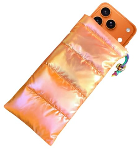 OIXYA Thermo Handyhülle Tasche Universal Daunen Pouch Handysocke Weihnachten Geschenke für Smartphones Handy Winter Handyhülle,Wasserabweisende Pouch mit PP-Baumwolle,Perfekt für Jedes Handy-Modell