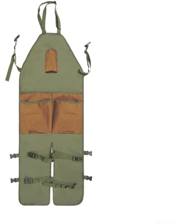 Tablier résistant à l'eau conçu pour une utilisation dans le jardin avec protection frontale intégrale et construction robuste (poche marron)
