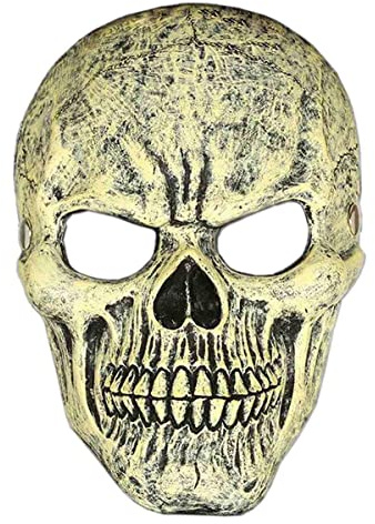 gruselige Skelett Halbmaske Maske Skelettmaske Schädel Totenkopf Halloween Horror