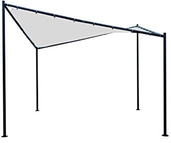 DEGAMO Sonnensegel Walmdach Pavillon Orlando 350x350cm, Dach wasserdicht Weiss