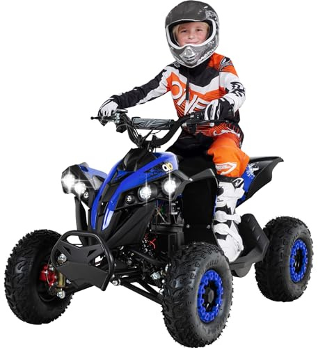 Actionbikes Motors Kinder Quad Elektro ATV Reneblade (Schwarz/Blau)