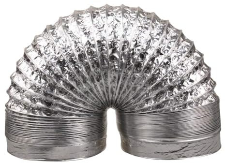 Aluminum Foil Ducting Hose 2m 180mm Diameter Flexible Dryer Vent Hose Air Intake Ventilation Fan Exhaust Hose for HVAC Ventilation