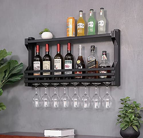 Porta bottiglie da vino Portabottiglie da parete in ferro, portabottiglie e bicchieri, portabottiglie in sughero rosso, portabottiglie per la casa dolce casa, decorazione ideale per il vino per la