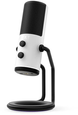 NZXT Capsule - AP-WUMIC-W1 - Microfono USB per streaming - Audio di alta qualità - Schema polare cardioide unidirezionale - Pickup vocale ad alta risoluzione - Bianco