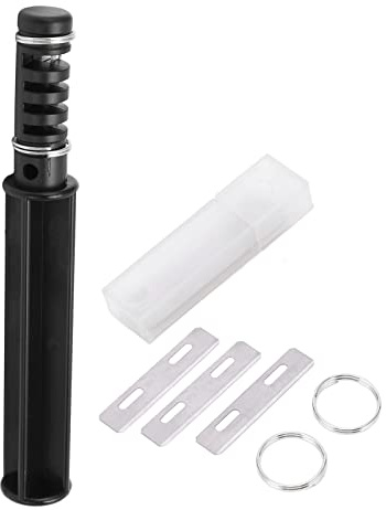 Máquina para Hacer Encajes de Cuero, Cuchillo para Cordón de Cuero, Herramientas de Corte Artesanales de Cuero, Cortador Rotativo con 3 Cuchillas para Principiantes Y Profesionales(rebanadora)