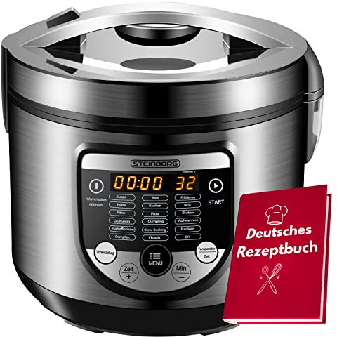 Pentola Multiuso 18 in 1 - 900 Watt, 5 Litri, Cuoci Riso, A Vapore, Padella per Saltare, Yogurt e Pressione