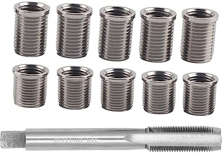 Zündkerzen-Reparaturwerkzeug Zündkerzen-Reparaturwerkzeug, Zündkerzengewinde-Reparaturwerkzeug M10x1,0-Schraube + M12x1,0-Gewindehahn Autozubehör-Hardware-Kit