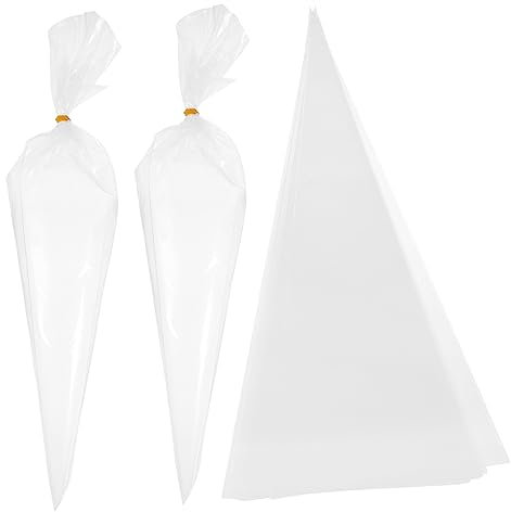 OSALADI 50pcs Small Bag Ready Mixed Concrete Cement Sealer Bags White Hdpe Grout Sealer Applicator for Grout and Concrete for Tile Pointing and Masonry Tasks