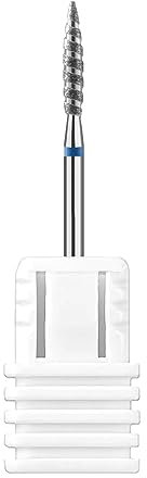 CGBE Punte Fresa Unghie Professionale, Punta Fresa Unghie Rimozione Cuticole e Pelle Morta, Diamante di Carburo, Grana Media, Forma di Fiamma, Punte Fresa Cuticole per Manicure Pedicure